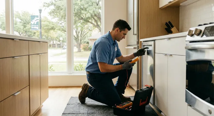 Appliance Repair Technician at Work in Irving
